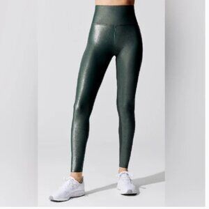 Carbon38 Crocodile Takara Shine High Rise Legging Hunter Green